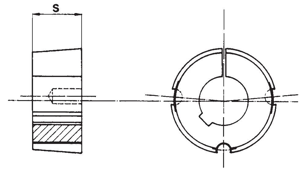 MOYEU AMOVIBLE 1008 TYPE TAPER LOCK