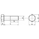 BOULON INOX TETE HEXAGONALE - DIN 931 - FILETAGE PARTIEL - CLASSE 8.8 - M36