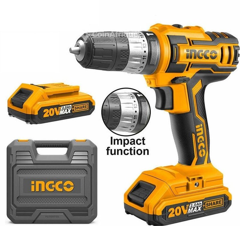 [CIDLI20031] PERCEUSE VISSEUSE A PERCUSSION SANS FIL 20V+2BATT INGCO