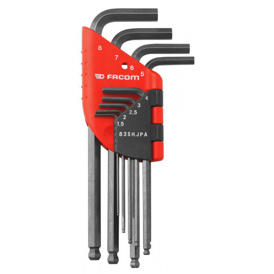 [83SH.JPAAPF] JEU DE 9 CLES MALES LONGUES 6 PANS - FACOM FRANCE | 83SH.JPAAPF