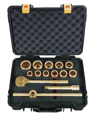 [128501] JEU DE DOUILLES ET ACCESSOIRES ANTI-ETINCELLES 24 PCS DE 3/4" Al-Br ALYCO