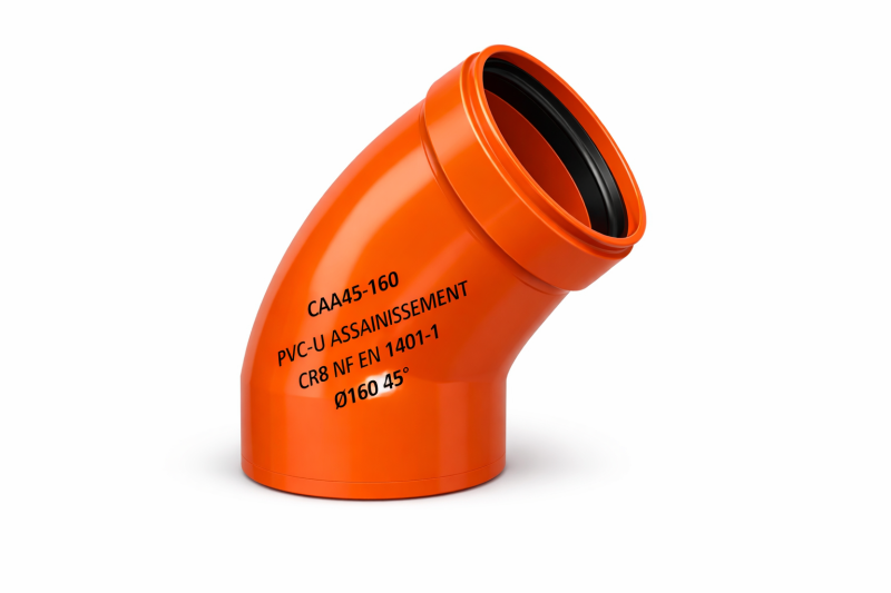 [CAA45-110] COUDE PVC ASSAINISSEMENT 45° FF A JOINT ( CAA45 ) (COUDE PVC ASSAINISSEMENT 45° FF A JOINT ( CAA45 ) — 110)