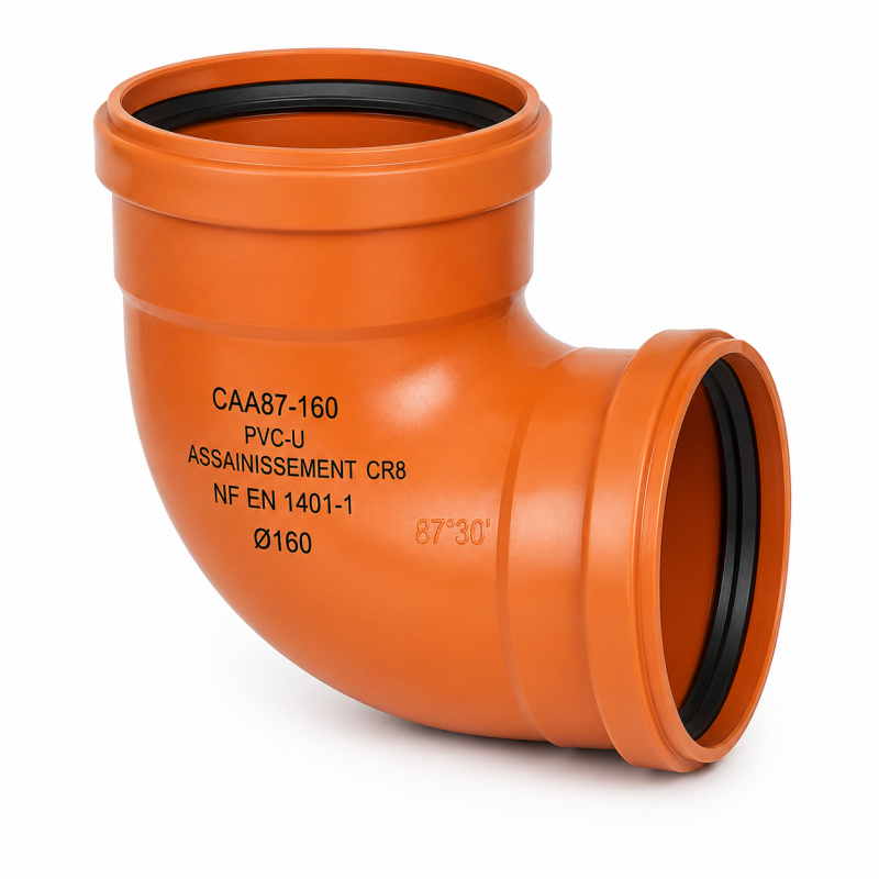 [CAA87-110] COUDE PVC ASSAINISSEMENT 90° FF A JOINT ( CAA87 ) (COUDE PVC ASSAINISSEMENT 90° FF A JOINT ( CAA87 ) — 110)