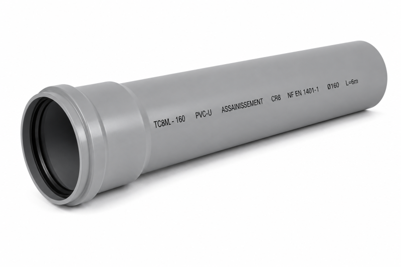 TUBE PVC ASSAINISSEMENT CR8 PREMANCHONNE ( TC8M )