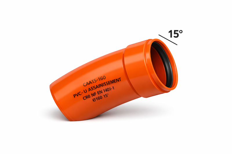 [CAA15-110] COUDE PVC ASSAINISSEMENT 15° FF A JOINT (COUDE PVC ASSAINISSEMENT 15° FF A JOINT — 110)