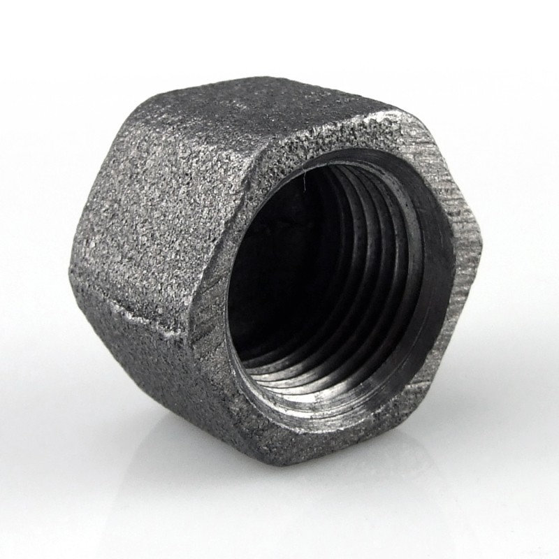 [BHFT3-100] BOUCHON HEXAGONAL FEMELLE BSP ACIER NOIR T3 (DN 100)
