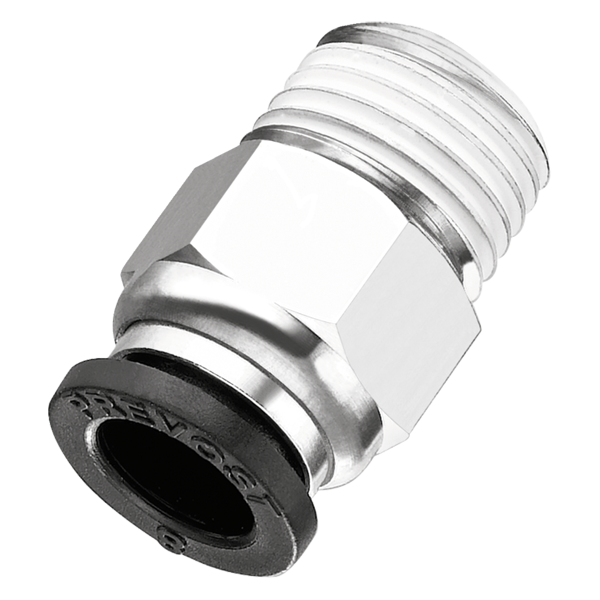 RACCORD INSTANTANE POLY. RACC. DROIT MALE BSP CONIQUE  FILETAGE 1/4 DIAM 08