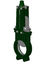 [AZT36010-DN 50-Nitrile] VANNE A GUILLOTINE FONTE DUCTILE TIGE NON MONTANTE ET A CARRE DE MANOEUVRE