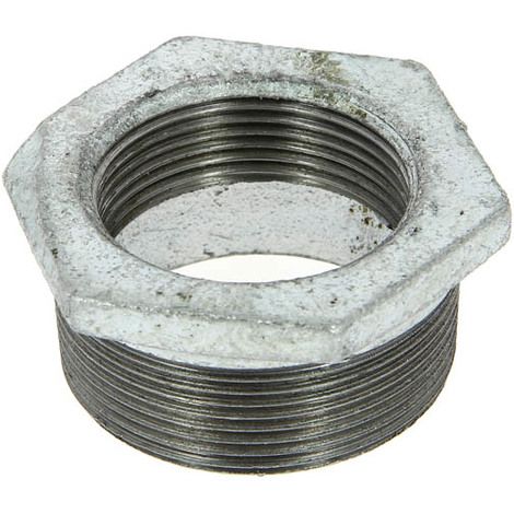 [RGMF-4032] MAMELON REDUIT FONTE GALVA ( REDUCTION HEXA.) M/F (1"1/2 x 1"1/4)