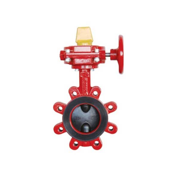 [PAP033-100] VANNE PAPILLON RESEAU INCENDIE – CORPS ET PAPILLON FONTE DUCTILE – ENTRE BRIDES OREILLES LISSES PN25 - COMMANDE PAR VERIN PNEUMATIQUE DOUBLE EFFET- MANCHETTE EPDM CHALEUR (DN 100)