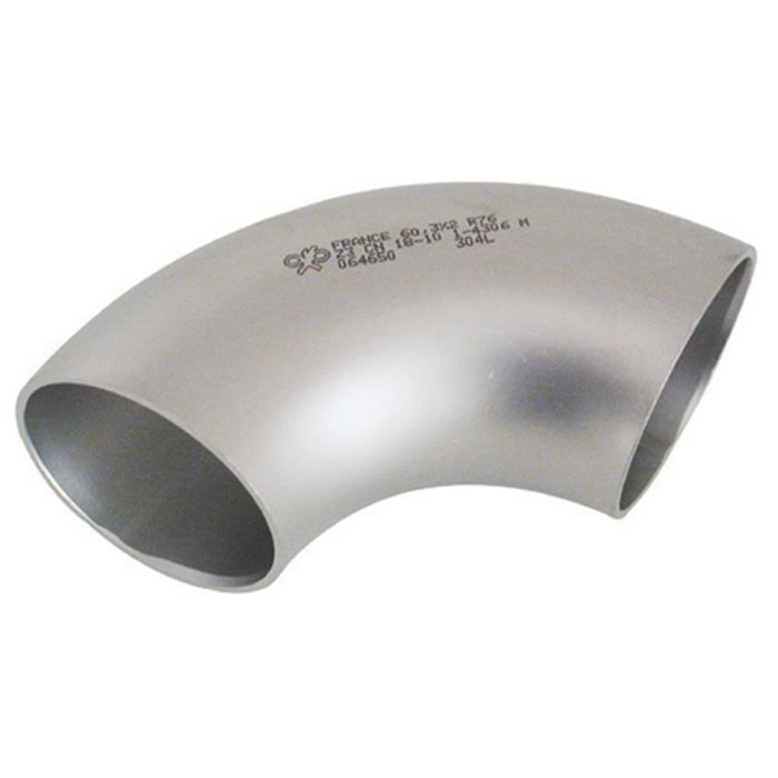 [C21232-20] COUDE INOX 304L 3D SCH 10S A 90° ROULE SOUDE (Ø 30, 304L)