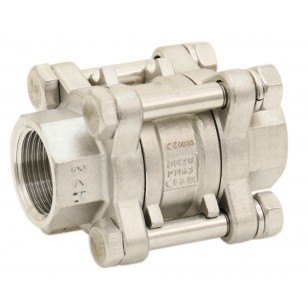 [CL3P265] CLAPET 3 PIECES TOUTES POSITIONS INOX 316 - PASSAGE REDUIT (2"1/2, NPT)