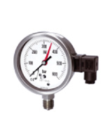 [MACEABIN10015RV-010] MANOMETRE A CONTACT ELECTRIQUE A BAIN TOUT INOX  Ø100 RACCORD VERTICAL 1/2" (0 - 10 bar)