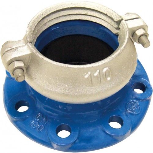 [BRL-250] BRIDE DE RACCORDEMENT AUTO-BUTÉE POUR TUBE PEHD/PVC « BRIDE BLOCK » BI-ORIENTÉ PN10/16 (M 4X8)