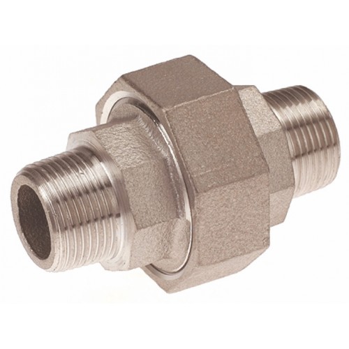 [RCUIMM-32] RACCORD UNION INOX MÂLE / MÂLE - SPHÉRO-CONIQUE - 3 PIÈCES (DN 32)