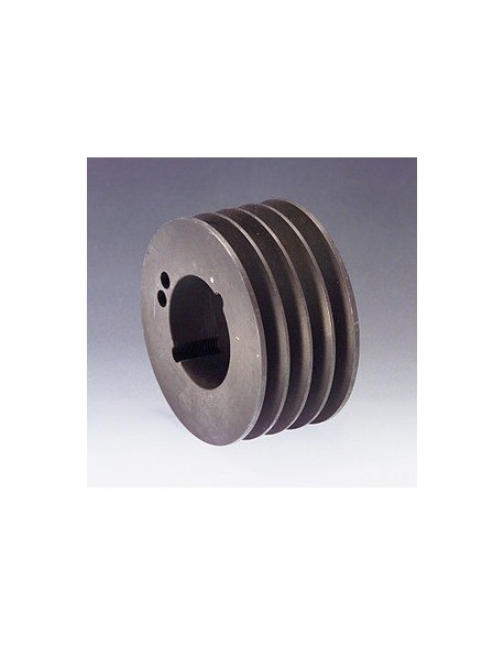 [AZT36717-M 12X80] POULIE TRAPÉZOÏDALE SPB - 4 GORGES - POUR MOYEU AMOVIBLE - FONTE (17X11) (M 12X80)