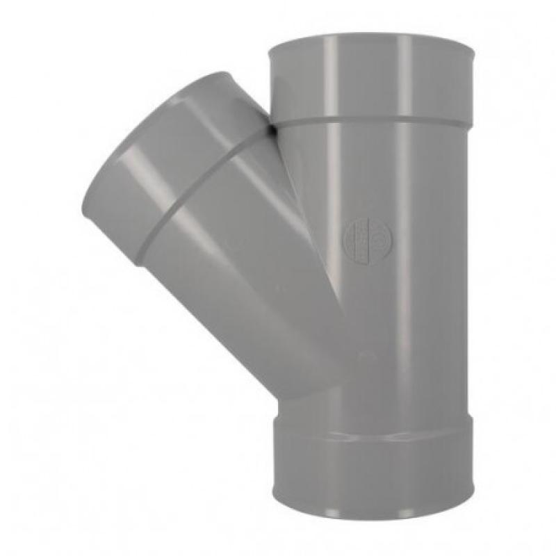 TE PVC EGAL 45° EVACUATION FF A COLLER