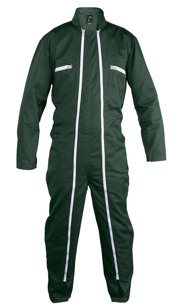 [AZT36913-Vert] COMBINAISON DE TRAVAIL 2 ZIPS (Vert)