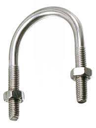 [ETIN-65] ETRIER DE FIXATION EN U INOX AINSI 304/A2 + ECROUS (2"1/2)