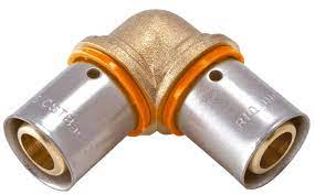[04CF-1212] COUDE A SERTIR POUR TUBE PER-LAITON (M 20X85)