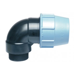 [CMCPEHD-3225] COUDE A 90° MALE PP A COMPRESSION POUR TUBE  PEHD (M 24X140)