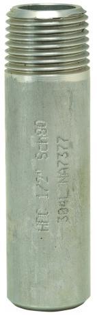 [EMB213-32] DEMI-BOBINE INOX 304L MALE A VISSER STANDARD L100 ( EMBOUT FILETE) (DN 32)