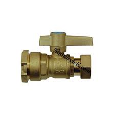 [ABSCE-2X3/4] VANNE A SPHERE POUR COMPTEUR D'EAU - DROITE A RACCORD INCORPORE - POIGNEE STANDARD (20 x 3/4)