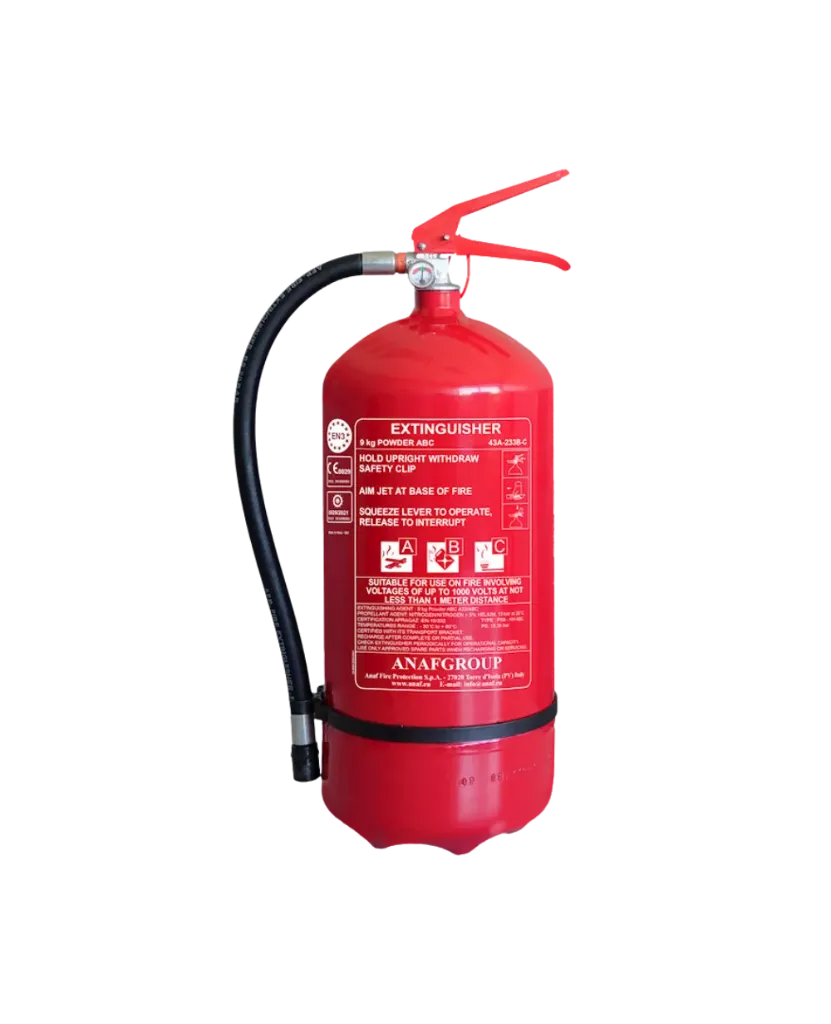 EXTINCTEUR A POUDRE ABC PRESSION PERMANENTE NF ABS AVEC SUPPORT MURAL