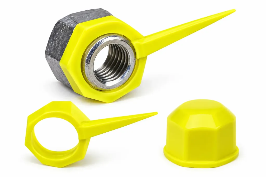 [INRJ-17] INDICATEUR DE DESSERRAGE DE ROUE & UN CAPUCHON DE PROTECTION POUR ECROU (SAC DE 50 PCS) (Ø 32)