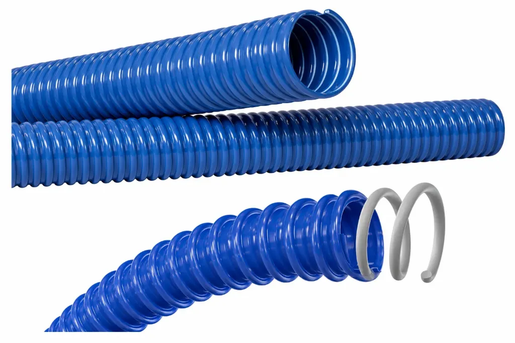 GAINE PVC SPIRALE – GA1 - TUYAU D'ASPIRATION TYPE INDUSTRIEL ARME DE RESSORT PLASTIQUE POUR POMPE A EAU