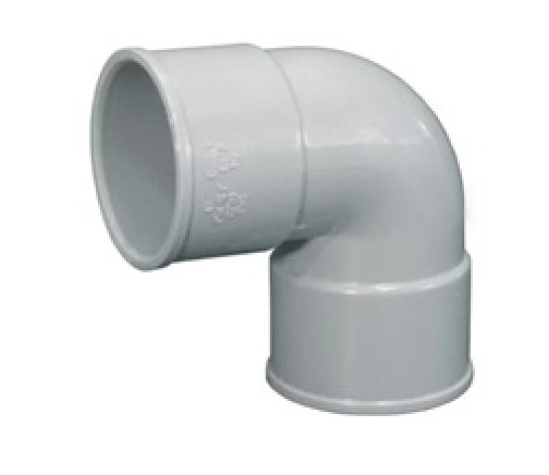 COUDE PVC EVACUATION 90° FF A COLLER