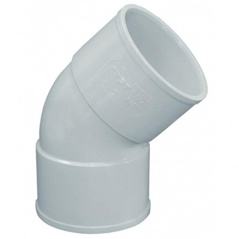 COUDE PVC ÉVACUATION 45° MF À COLLER