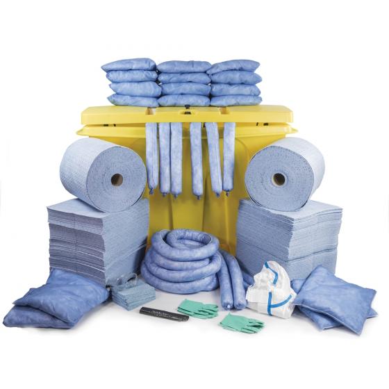 [KTC-800W] KIT ANTI-POLLUTION HYDROCARBURE – CAISSE PALETTE ABSORPTION  : 800 L