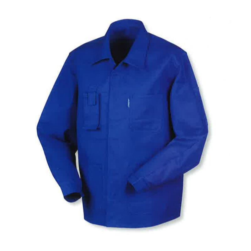 [AZT36911-Bleu] VESTE DE TRAVAIL BOUTONS SOUS PATTE OFFA 100% COTON - LAFODEX