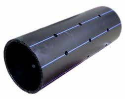 [TPEHDP-225] TUBE PEHD PERFORE BANDE BLEUE SDR 11 - DN 225 PN16 - BARRE DE 11.90ml