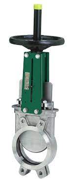 [VGTMI22-100] VANNE A GUILLOTINE A VOLANT TIGE MONTANTE - CORPS INOX 316 (CF8M) PELLE - INOX 316L (DN 100)