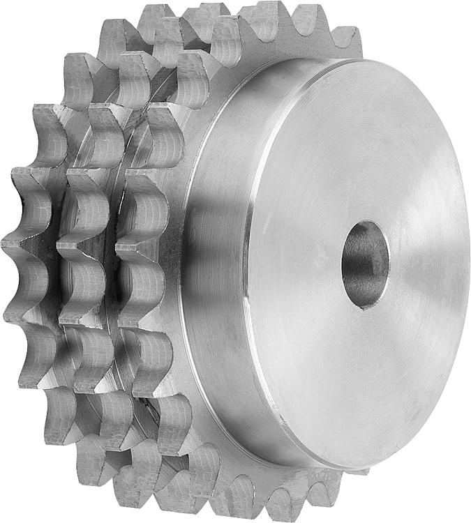 [10B3Z13] PIGNON TRIPLE AVEC MOYEU ISO 10B3 - 5/8” x 3/8”- PAS 15.875 x 9.65mm (13 dents)