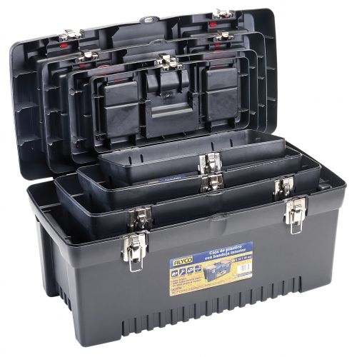 [AZT36765] PACK DE 4 BOITES PLASTIQUE AVEC PLATEAU INTERIEUR ALYCO