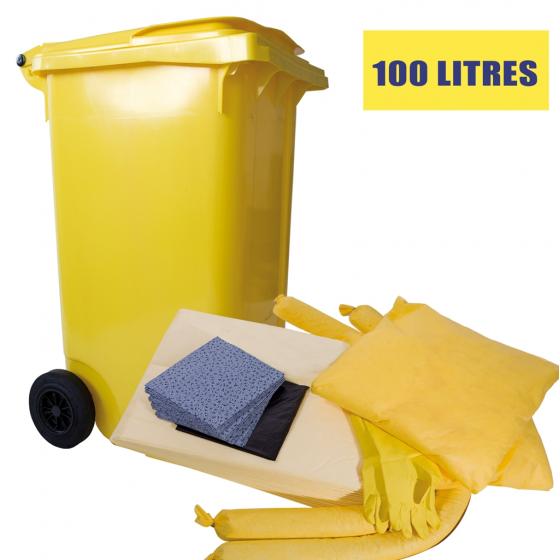 [KTAP-100] KIT ANTI-POLLUTION TOUS LIQUIDES - POUBELLE (100L)