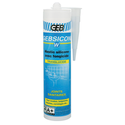 MASTIC SILICONE ACETIQUE AVEC EFFET FONGISTATIQUE - GEBSICONE W- 310ml