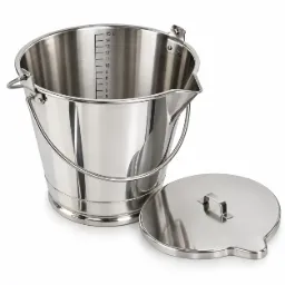 SEAU INDUSTRIEL GRADUÉ À BEC VERSEUR – INOX ALIMENTAIRE