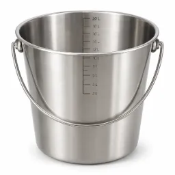 SEAU INDUSTRIEL GRADUÉ SANS BEC VERSEUR – INOX ALIMENTAIRE