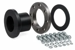 KIT COLLET PEHD + BRIDE ANTI-FLUAGE ACIER – CLASS 150 – ASME B16.5 – JOINT & BOULONNERIE