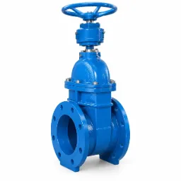 VANNE À OPERCULE À BRIDES – FONTE DUCTILE – OPERCULE EPDM – SÉRIE COURTE F4 – RÉDUCTEUR À VOLANT – PN16