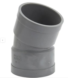 COUDE PVC EVACUATION 22°30 FF A COLLER